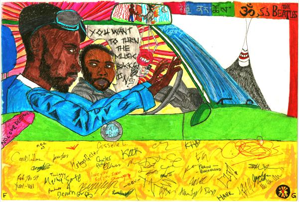 Death Grips: Live at The Tabernacle ATL - Marker on paper